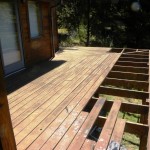 Deck Rebuilding In Progress | Log Home Restoration | Builder | Repair | West Coast Restoration