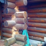 Log Replacement Before | Log Home Restoration | Builder | Repair | West Coast Restoration