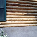 During Photo Side | Log Home Restoration | Builder | Repair | West Coast Restoration