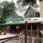 During Photo Front | Log Home Restoration | Builder | Repair | West Coast Restoration