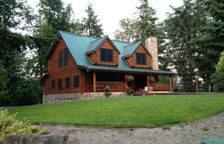 After Photo Front | Log Home Restoration | Builder | Repair | West Coast Restoration