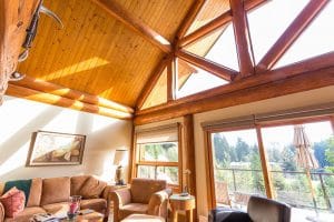 Post And Beam Interior | Log Home Restoration | Builder | Repair | West Coast Restoration