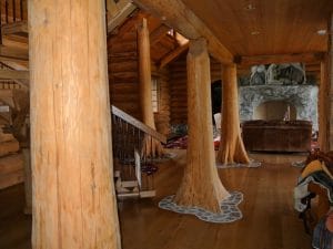 Interior Trees | Log Home Restoration | Builder | Repair | West Coast Restoration