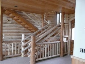 Stairs Railings | Log Home Restoration | Builder | Repair | West Coast Restoration